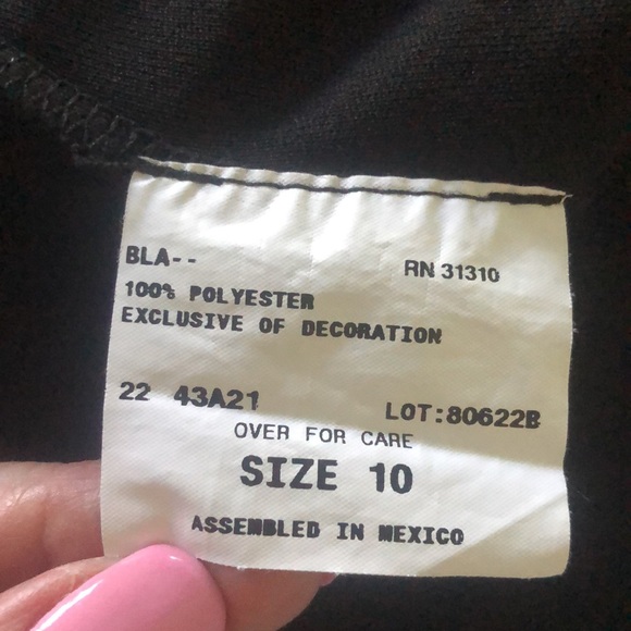 Iz Byer California Black Spaghetti Strap Dressy Dress w/ Ruffle Front in Size 10 - Picture 8 of 8